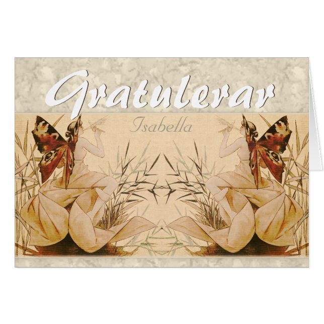 Riquer Winged nymph CC0530 Gratulationskort Hälsningskort (Framsidan Horizontal)