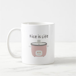 Ris är Life Cute Rosa Ris Cooker Asian Food Kaffemugg