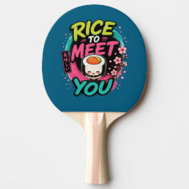 Ris att Mötas – Sött Kawaii Sushi-design Pingisracket
