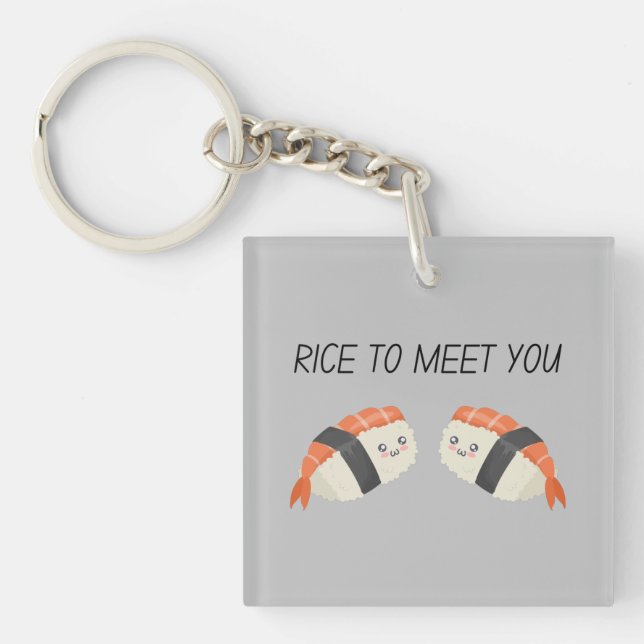 Ris att träffa dig Kawaii Sushi T-Shirt (Framsidan)
