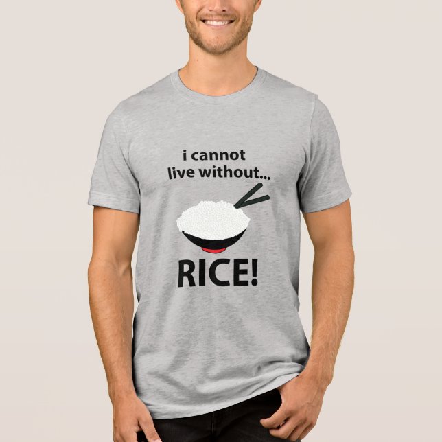 Ris Bowl I kan inte leva utan Ris T Shirt (Framsida)
