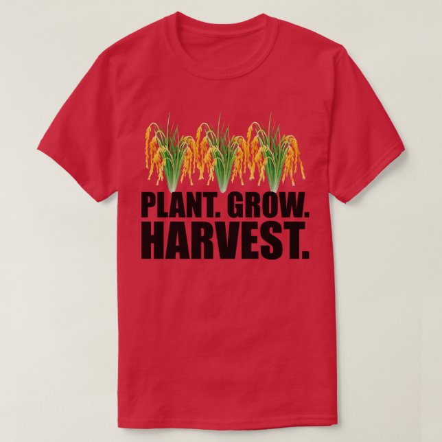 Ris Farmer Plant odlingsskörd T Shirt (Design framsida)