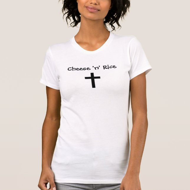 Ris för ost "n"/Jesus Kristus T-shirt (Framsida)