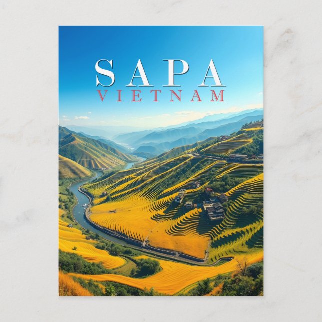 Ris i Sapa, Vietnam Vykort (Framsida)
