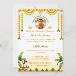 Ris Matande inbjudan, Annaprashan Card Inbjudningar