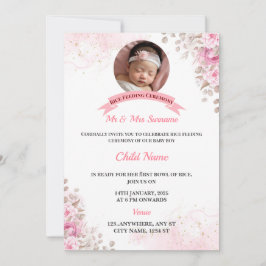 Ris Matande inbjudan, Annaprashan Card Inbjudningar