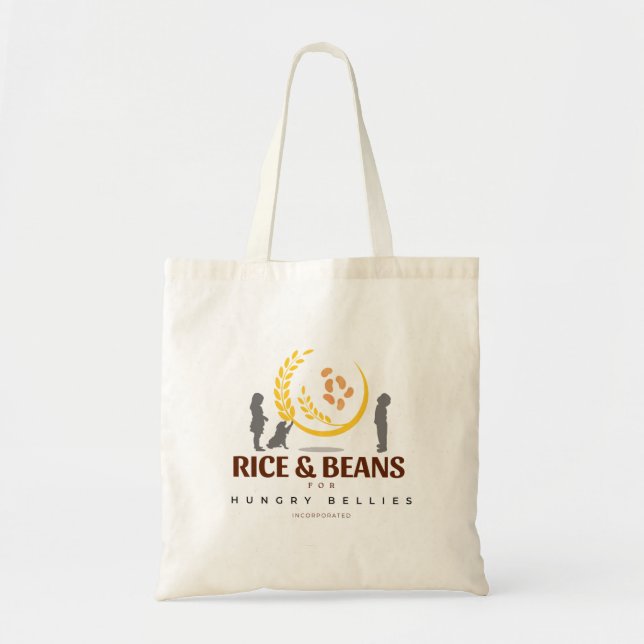 Ris och bönor för Hungriga Bellies Tote Bag Tygkasse (Framsidan)