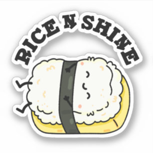 Ris och Shine Funny Sushi Pun Klistermärken