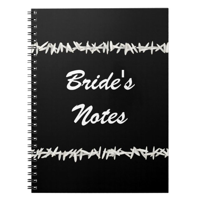 Ris på svart bakgrund anteckningsbok med spiral (Framsidan)