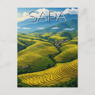 Ris Padi i Sapa Vietnam Travel Vykort