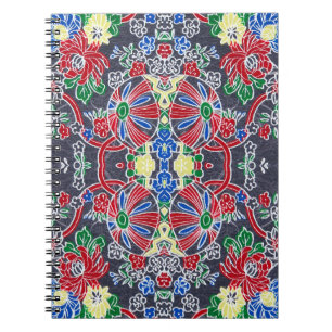 Ris Papper Chiyogami Art Anteckningsbok Med Spiral