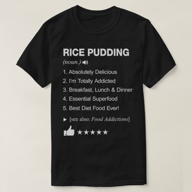Ris Pudding Definition betyder underlig  T Shirt (Design framsida)