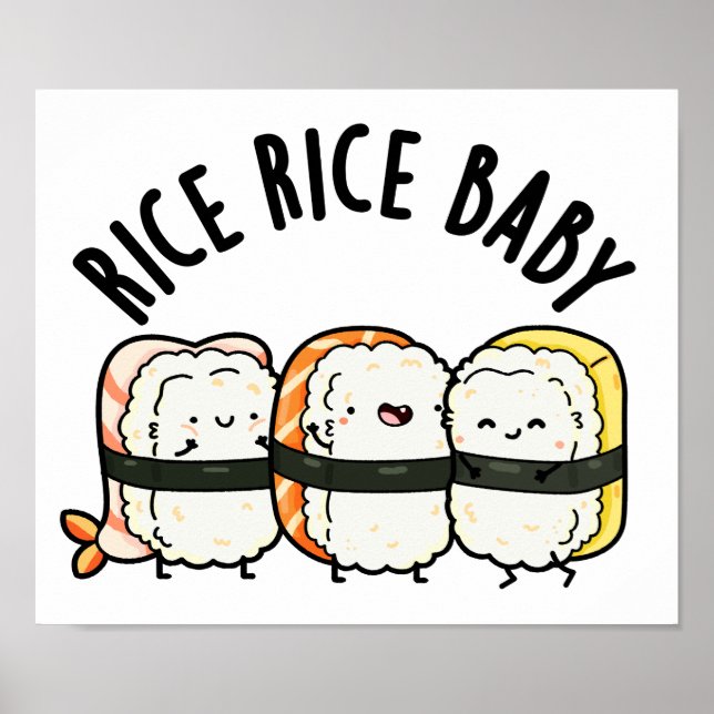 Ris Ris Baby Funny Sushi Food Pun Poster (Framsidan)