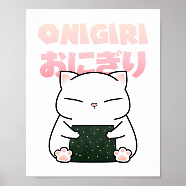 Ris Sushi Cat Poster (Framsidan)
