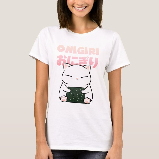 Ris Sushi Cat T Shirt (Framsida)