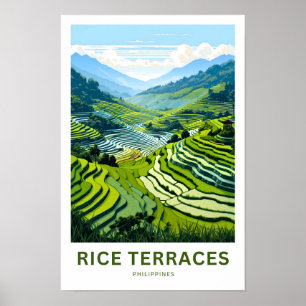 Ris Terraces Filippinernas reseutskrift Poster