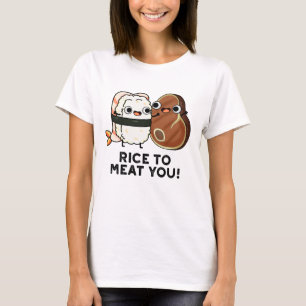 Ris till Kött är du noj Sushi Steak Pun T Shirt