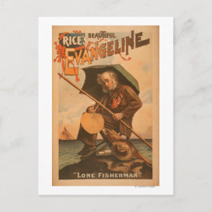 Ris vackra Evangeline "Lone Fisherman" Vykort