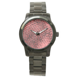 Riscos Cruzados e borrões na cor pêssego ou salmão Armbandsur