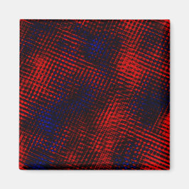 Riscos Cruzados vermelho e azul Magnet