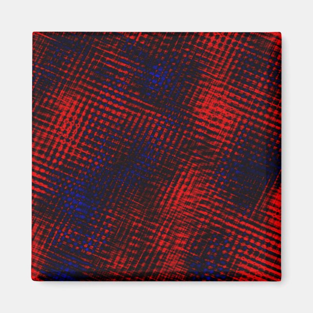 Riscos Cruzados vermelho e azul Magnet (Framsidan)