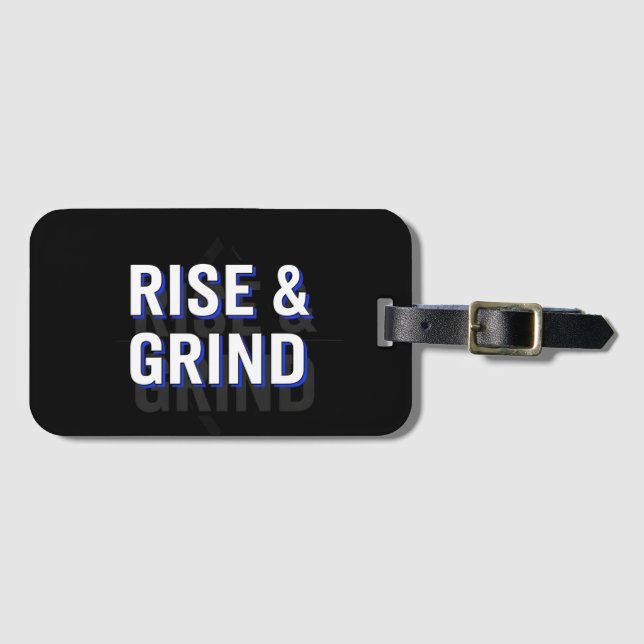 rise and grind bagagebricka (Framsida horisontal)