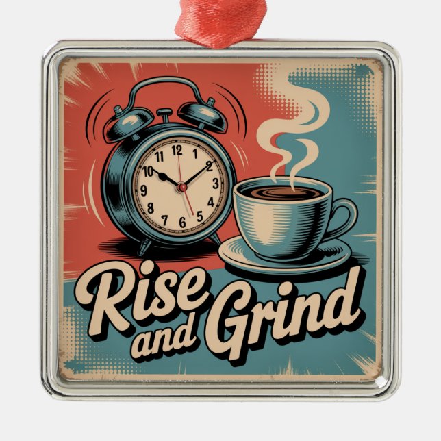 Rise And Grind Julgransprydnad Metall (Framsidan)