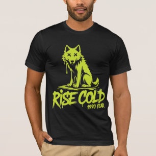 Rise Cold 1990 Wolf Streetwear Neon Giftig Grunge T Shirt