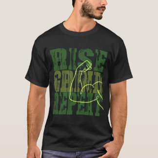 Rise Grind Repeat Flexing Arm Motivation T Shirt