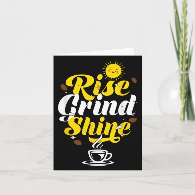 Rise Grind Shine _ Motivation Insration _ Influenc Kort (Framsida)