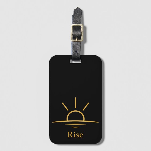 Rise — Minimalist Sunrise Bagagebricka (Framsida vertikal)
