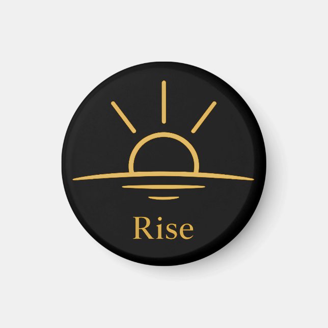Rise — Minimalist Sunrise Magnet (Framsidan)
