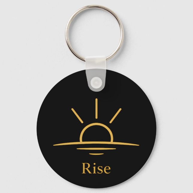 Rise — Minimalist Sunrise Nyckelring (Framsida)