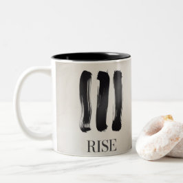Rise Motivational Coffee Mug with Minimalist Bru Två-Tonad Mugg