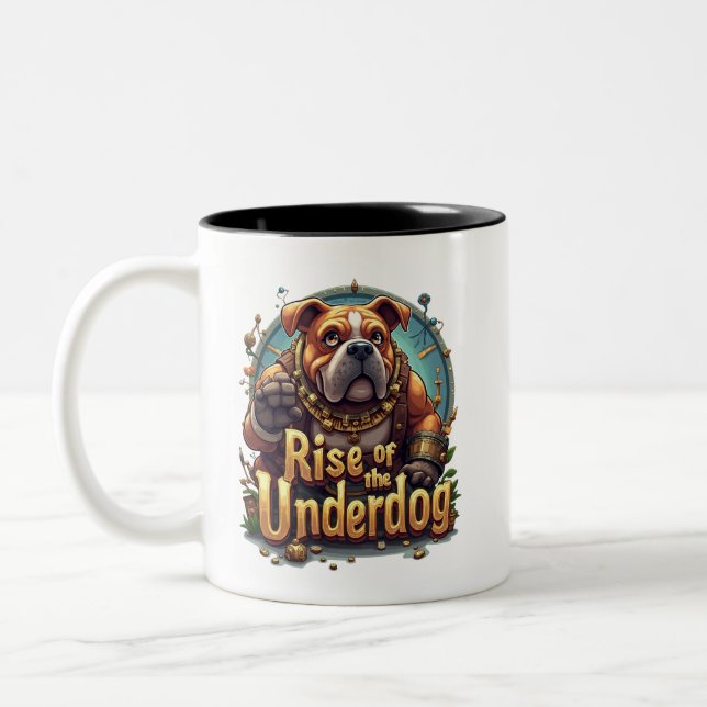 Rise of the Underdog Mug – Motivational Coffee Mug Två-Tonad Mugg (Vänster)