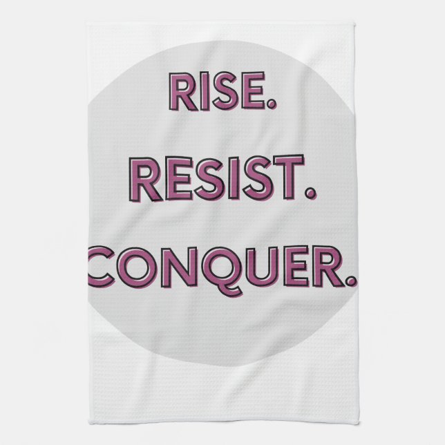 Rise. Resist. Conquer.  Kökshandduk (Vertikal)
