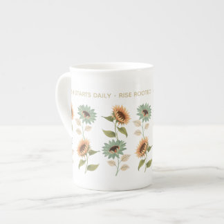 Rise Rooted Sunflower Benporslin Mugg
