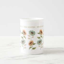 Rise Rooted Sunflower Benporslin Mugg