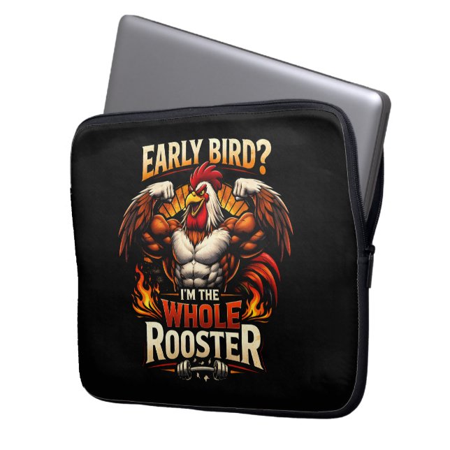 Rise & Shine Rooster Laptop Fodral (Framsidan Vänster)