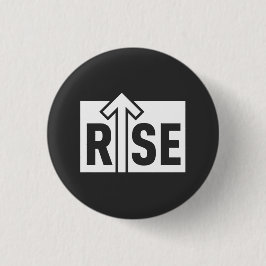 Rise Typografisk Upplyftande Svart Ren Tröja Knapp