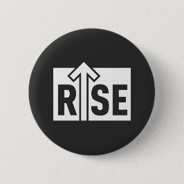 Rise Typografisk Upplyftande Svart Ren Tröja Knapp