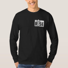 Rise Typographic Uplifting Clean Black Shirt T