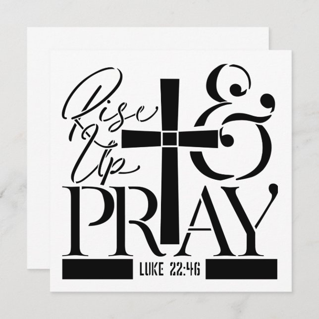 Rise Up and Pray – Luke 22:46 Scripture Design (Fram/baksida)