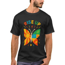 Rise Up Motivationsfjärilsdesign