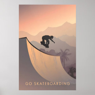 Rise Up Skateboardings Resemålakat Poster är inte
