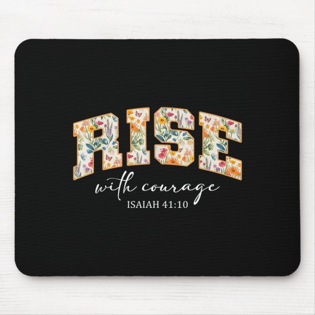Rise With Courage Christian Religion Bible Scriptu Musmatta (Framsidan)
