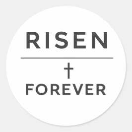 Risen + Forever Sticker  Runt Klistermärke