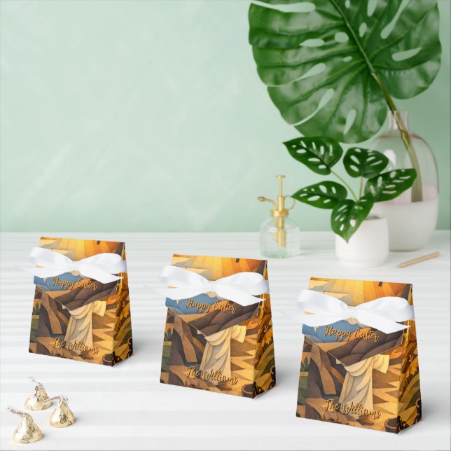 Risen Jesus Empty Tomb Easter Small Favor Box Presentaskar (Multipel)