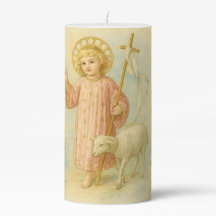 Risen Kristus Child med Paschal Lamb och Lilies