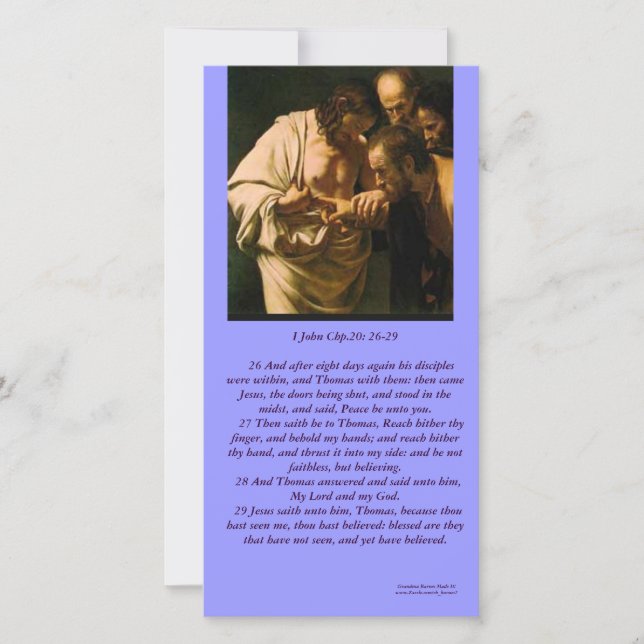 Risen Kristus Sees ApostleThomas-Photo Card (Framsida)